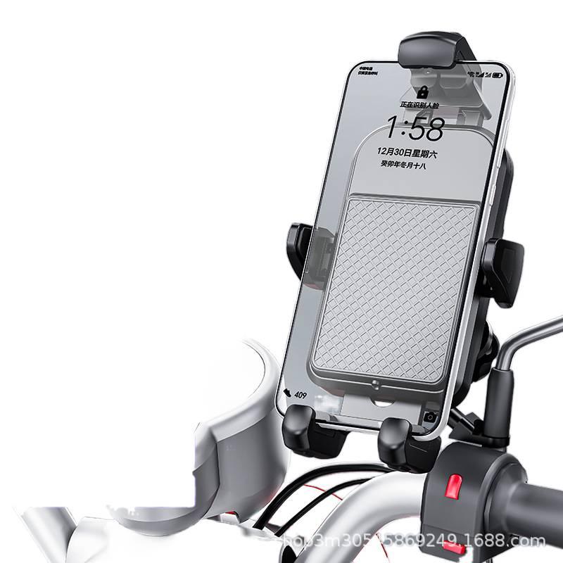 Stable Navigation Support Car Phone Holder Silicone for Riding and Navigation and Rearview Mirror Mount for Universal Fit in Black - Image 3