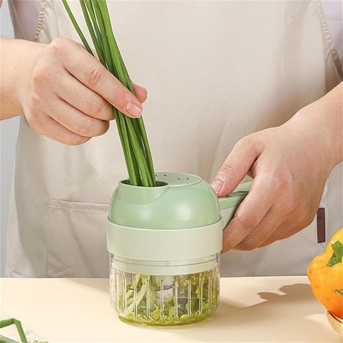 Dhami Enterprises 4in1 Electric Vegetable Cutter by Dhami Enterprises Effortlessly Slice Chop Grind Clean with This MultiFunctional Kitchen Marvel  - Image 5