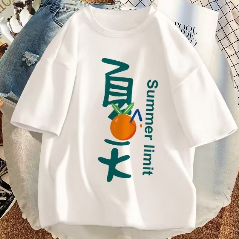 2023 New Summer Short-Sleeved T-Shirt Five-Sleeved Clothes Men'S Half-Sleeved Trendy Couple Loose All-Match T-Shirt Trendy Brand - Image 3