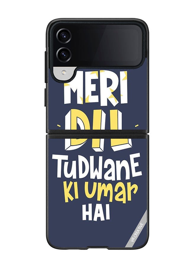 VR CREATIVE Protective Case Cover For Samsung Galaxy Z Flip4 Dil Tudwane Ki Umar Design Multicolour - Image 1