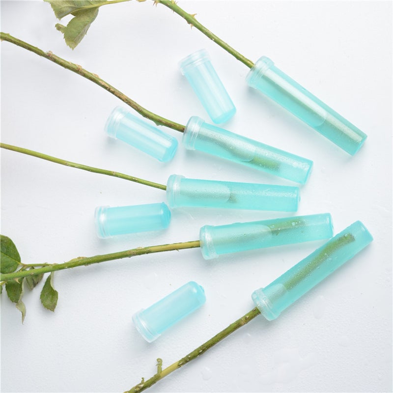 100PCS Floral Water Tubes Flowers Storage Small Test Flower Shop Supplies Flower Holder (Sky ) - Image 1