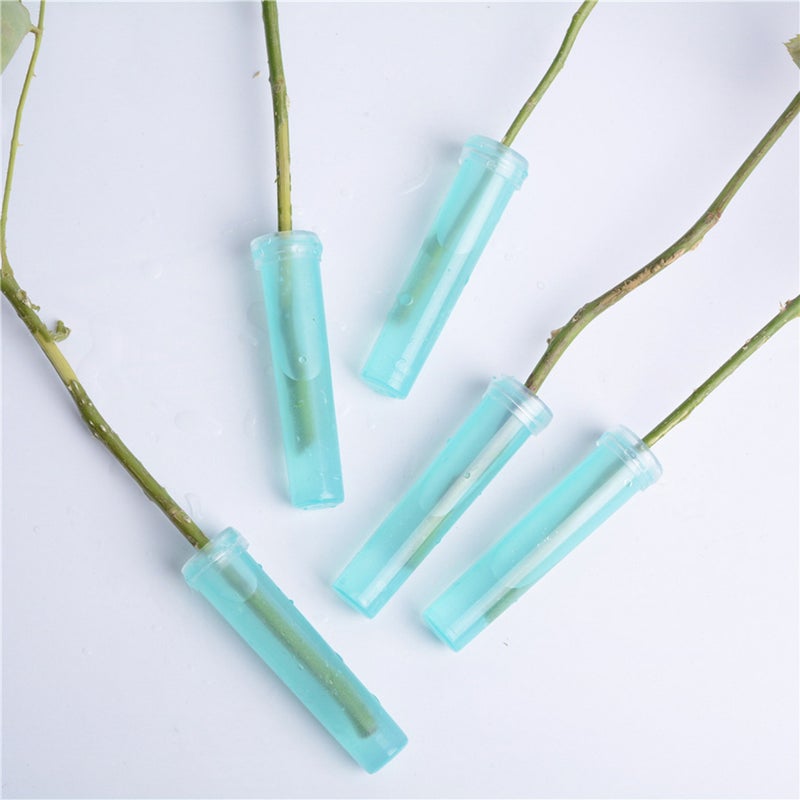 100PCS Floral Water Tubes Flowers Storage Small Test Flower Shop Supplies Flower Holder (Sky ) - Image 4