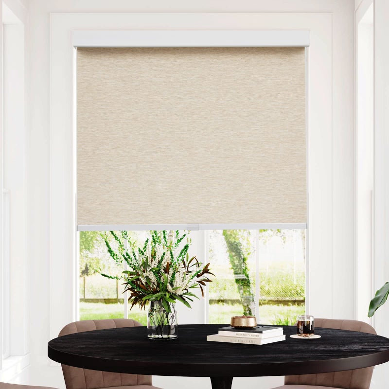 Persilux Free-Stop Cordless Light Filtering Roller Shades for Windows (Khaki 25" x 72") Natural Woven Fabric UV Protection Privacy Roller Blinds for Windows Blinds for Doors, Home, Office, Kitchen - Image 5