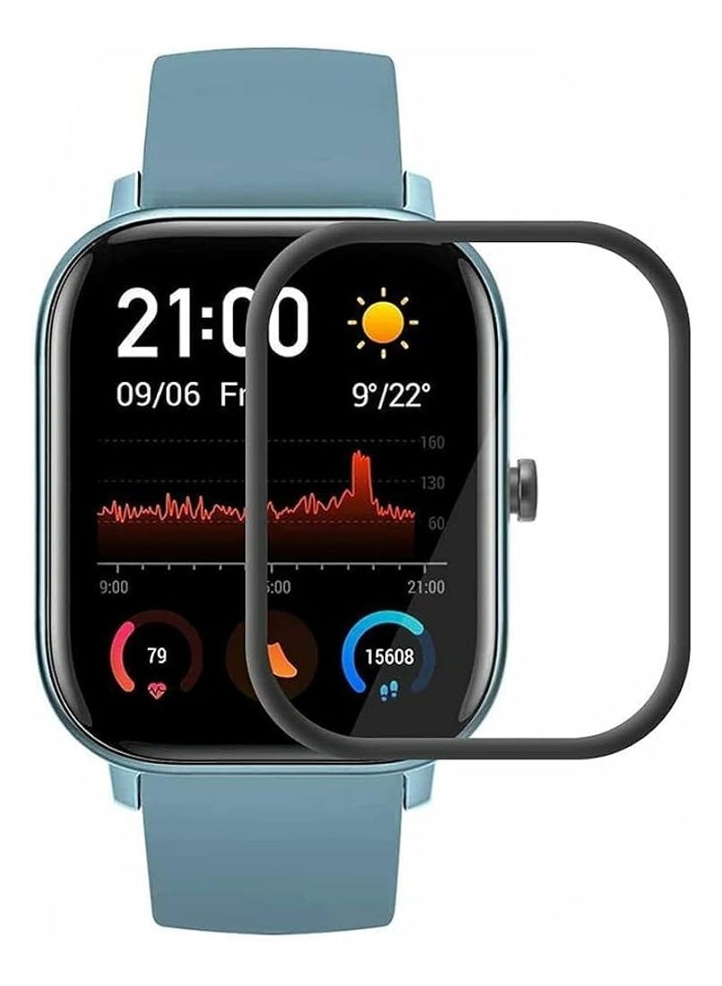 Screen Protector for Amazfit Gts3 Scratch Resistant 3D Total Coverage Bubble Free Pet HD Flexible Transparent Screen Protector Film