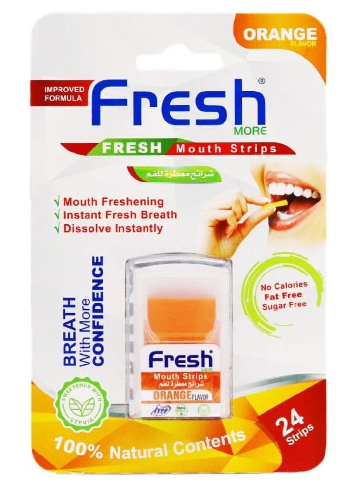 Fresh More - Three Pieces Of Orange Mouth Freshener Strips 3x24 Strips - Image 1