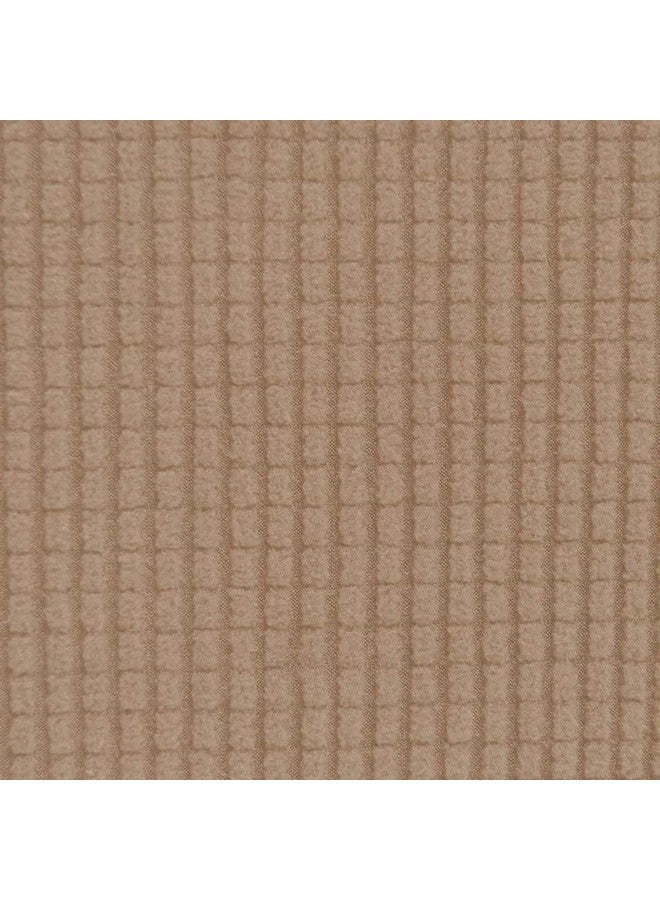 لوكزر غطاء أريكة Lukzer Universal 4 Seater Cover 280 GSM ناعم الملمس لحماية الأريكة مع غطائي وسادة (مربعات بيج داكنة منقوشة/230-300 سم/قماش جاكار) SC-058-04 - Image 4