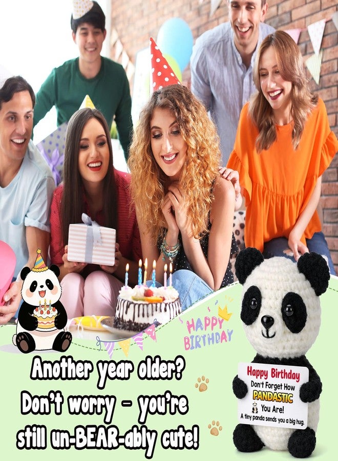 هدايا عيد ميلاد رائعة للفتيات المراهقات - عيد ميلاد سعيد، زينة عيد ميلاد فريدة ومضحكة من الكروشيه على شكل باندا، أفكار هدايا للبنات والأولاد والمراهقين، الابنة والابن والأخت وأفضل صديقة وزميلة في العمل - Image 4