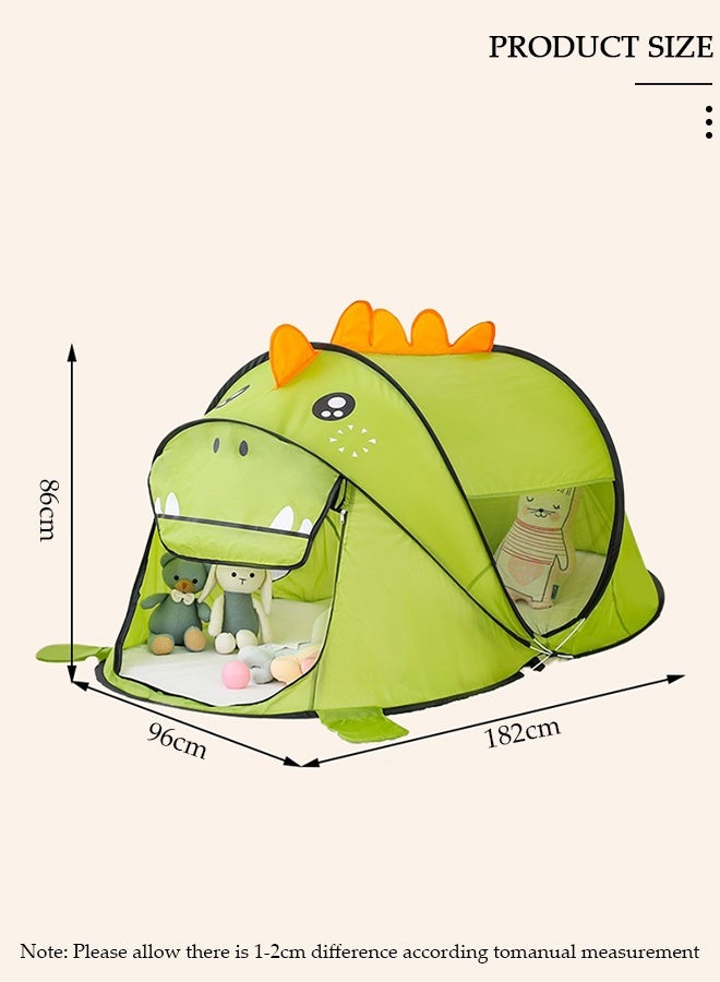 DUNISO خيمة لعب للأطفال، خيمة قابلة للطي للفتيات والأولاد، يلعب الأطفال متعة كبيرة في بيت اللعب المنبثق لعيد الميلاد، في الأماكن المغلقة وفي الهواء الطلق، في ساحة الشاطئ، سرير سفر للأطفال (ديناصور) - Image 2