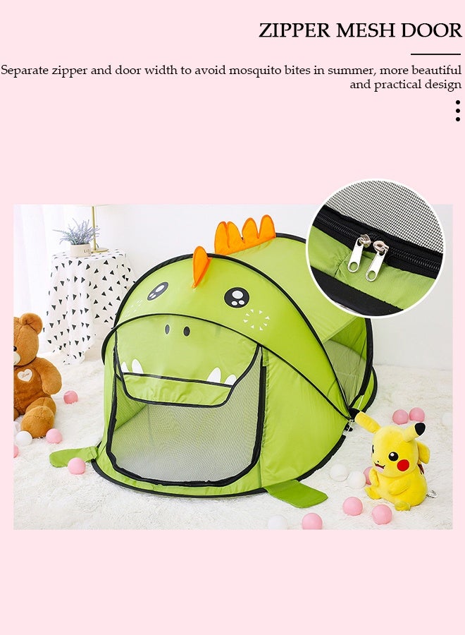 DUNISO خيمة لعب للأطفال، خيمة قابلة للطي للفتيات والأولاد، يلعب الأطفال متعة كبيرة في بيت اللعب المنبثق لعيد الميلاد، في الأماكن المغلقة وفي الهواء الطلق، في ساحة الشاطئ، سرير سفر للأطفال (ديناصور) - Image 4