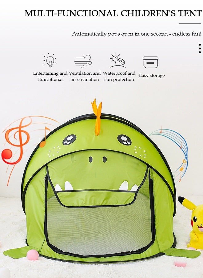 DUNISO خيمة لعب للأطفال، خيمة قابلة للطي للفتيات والأولاد، يلعب الأطفال متعة كبيرة في بيت اللعب المنبثق لعيد الميلاد، في الأماكن المغلقة وفي الهواء الطلق، في ساحة الشاطئ، سرير سفر للأطفال (ديناصور) - Image 3