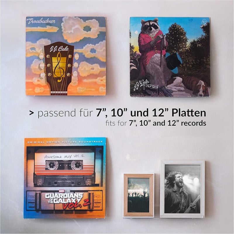 TPGP VinylRecordsLove Acrylic Record Wall Mount - 4 Pack for Vinyl Records and Photos - Image 5