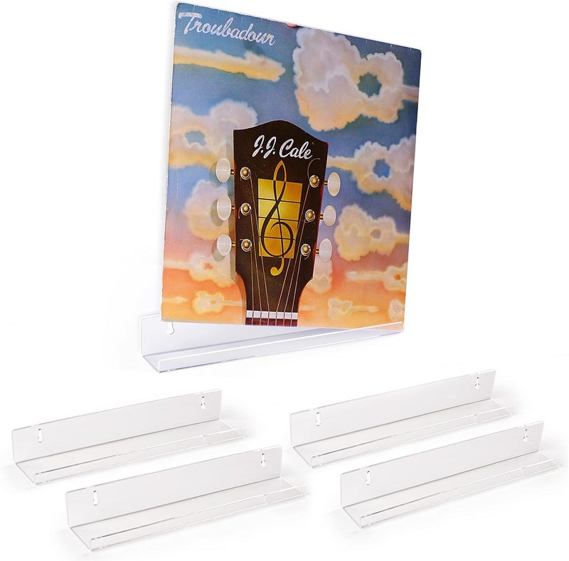 TPGP VinylRecordsLove Acrylic Record Wall Mount - 4 Pack for Vinyl Records and Photos - Image 1
