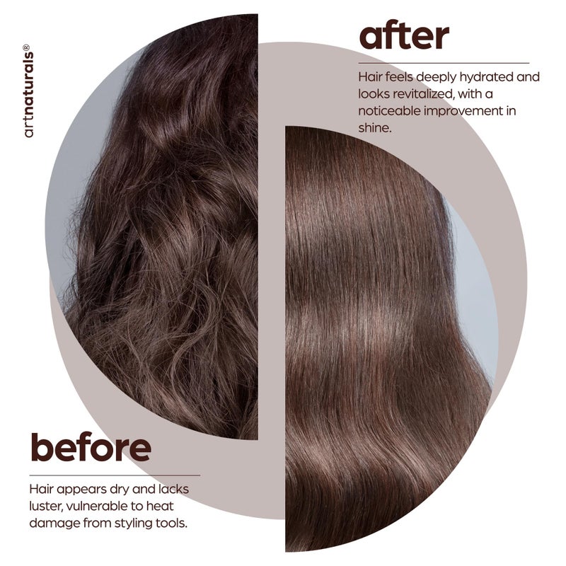 artnaturals بخاخ حماية الشعر الحراري من Artnaturals - (8 أونصة سائلة / 236 مل) - بخاخ حماية من الحرارة ضد حرارة مكواة الشعر - زيت الأرجان يمنع التلف والتكسر وتقصف الأطراف - خالٍ من الكبريتات (ANHA-0801) - Image 5