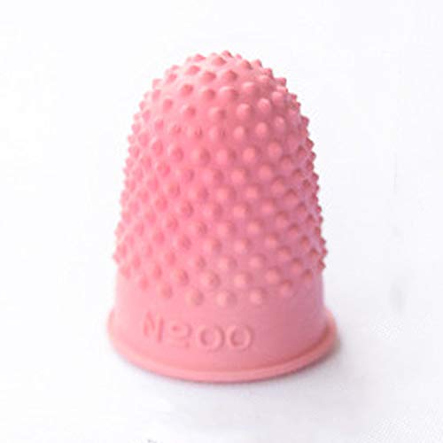 Shni Thimble 5Pcs Craft Finger Tip Sewing Counting Protector Quilter Needlework Cone Rubber(Pink) - Image 1