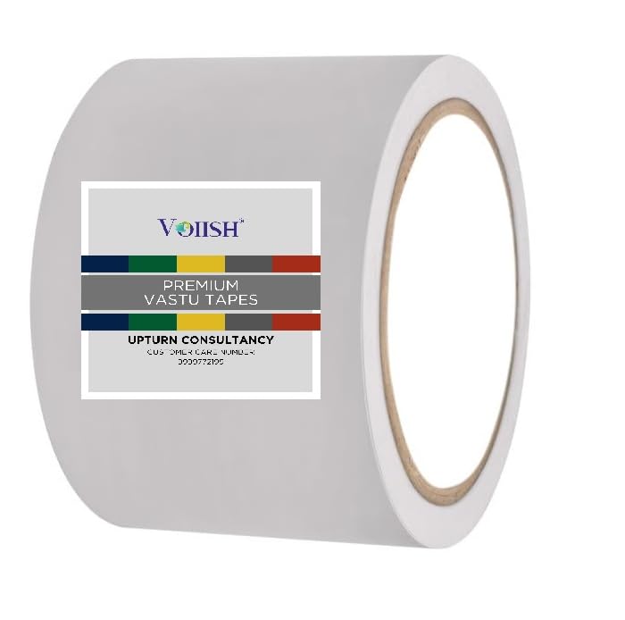 VOIISH Tape for Vastu Dosh Remedy/Heavy Duty Vinyl Tape, Vastu Correction for Bathroom and Entrance (Size:- 4 Inches, Length: 22 Meters) (White_Pack of 1) - Image 5