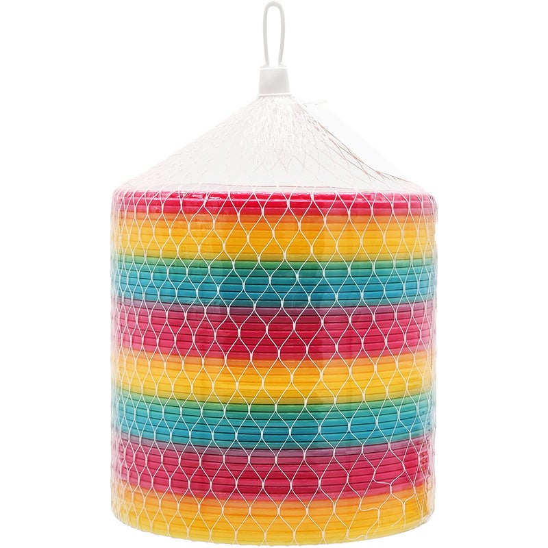 The Dreidel Company The Dreidel Company Jumbo Rainbow Plastic Coil Spring  Party Favor for Kids  Individually Wrapped  7"" (175mm) Spring (2-Pack) - Image 3