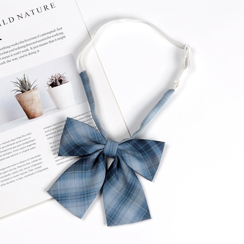 Japanese Style JK Bow Tie Womens College Style Shirt Decoration Mariners Suit Collar Flower Graduation Photo Bachelors Suit Bow wine red D3439 Whale Island