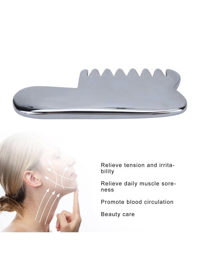 Brrnoo Massage Comb Gua Sha Massage Tool, Energy Stone Terahertz Massage V Face Beauty Comb Gua Sha Facial Tool, Gentle Gua Sha Scraping Facial Stone Body Massage Tool - Image 5