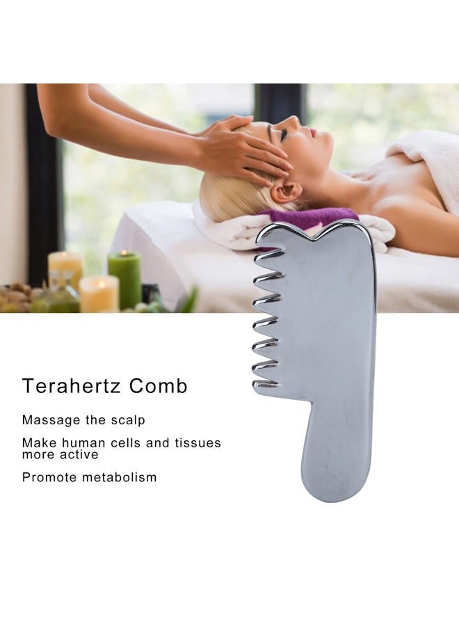 Brrnoo Massage Comb Gua Sha Massage Tool, Energy Stone Terahertz Massage V Face Beauty Comb Gua Sha Facial Tool, Gentle Gua Sha Scraping Facial Stone Body Massage Tool - Image 2