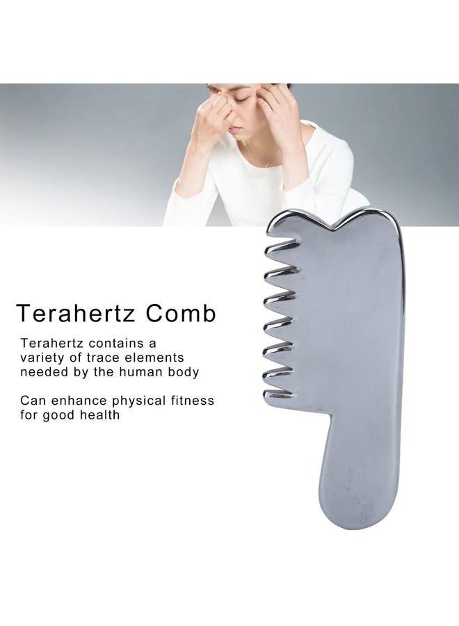 Brrnoo Massage Comb Gua Sha Massage Tool, Energy Stone Terahertz Massage V Face Beauty Comb Gua Sha Facial Tool, Gentle Gua Sha Scraping Facial Stone Body Massage Tool - Image 4