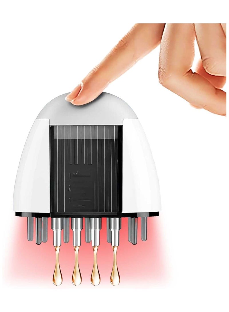 Generic High Vibration Hair Oil Applicator and Scalp Massager with Red Light Therapy, Ideal for Hair Growth Treatment, Essential Oil Serum, and Smooth Root Comb Application. - Image 1