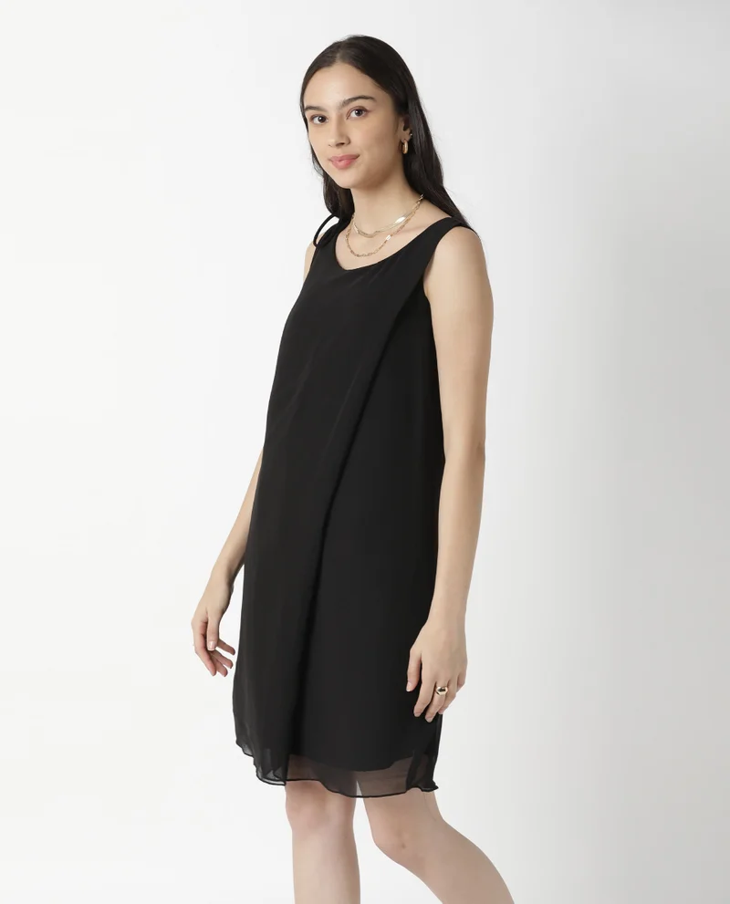 Rareism Women's Pleated Front Midi Dress