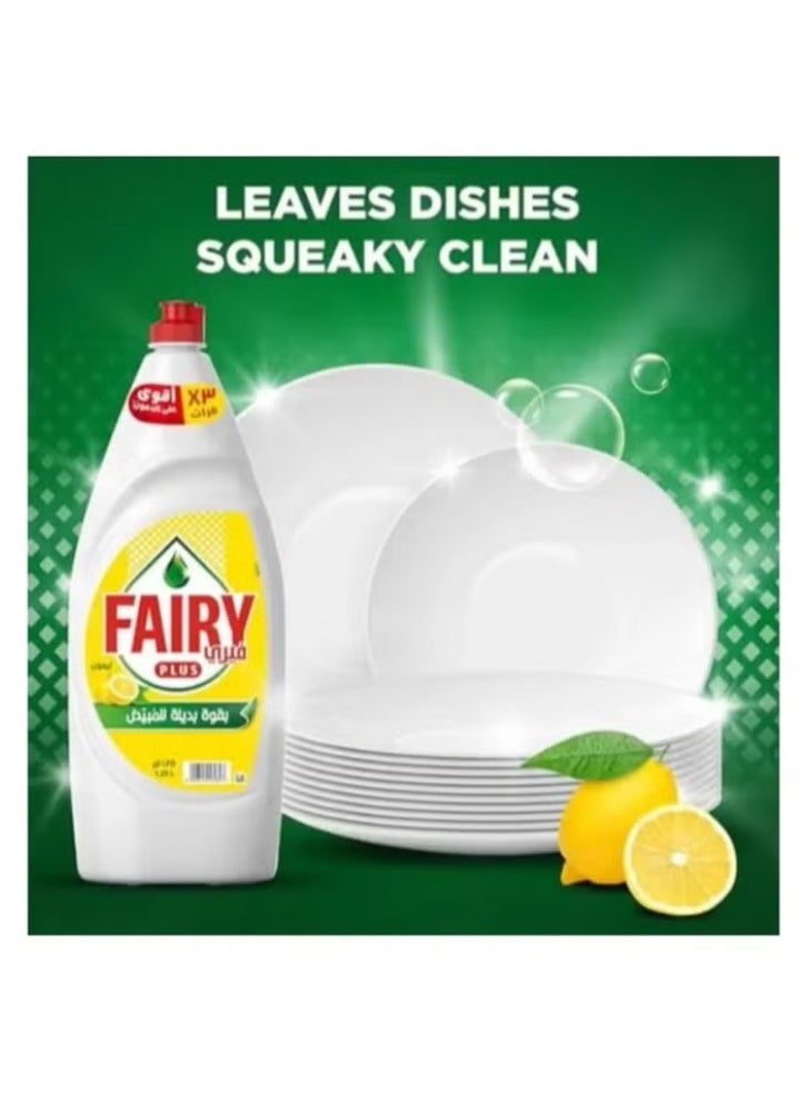 Fairy - Lemon Scented Liquid Plus Soap for Dishwashing with an Alternative Power of the Bleaching of Two Pieces 800ml - Image 1