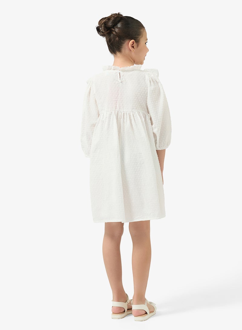 Pinata White Ruffle Collar Dress - Image 2