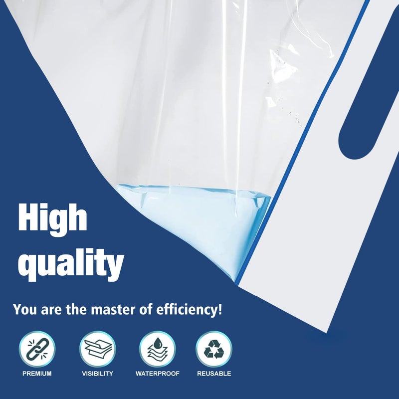 LVYSHOW 5 Gallon Extra Large Zipper Bag, 18â€ x 24â€ Clear Plastic Storage Bag with Handle for Clothes, Moving, Travel, 2mil Thick, 10pcs - Image 4