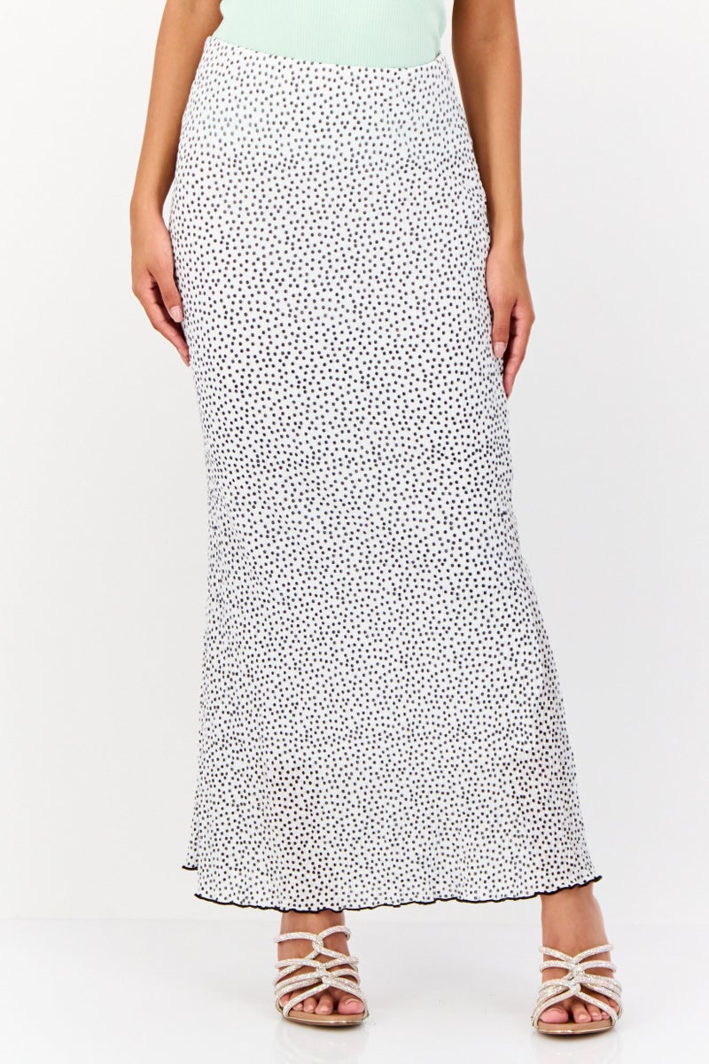 Reserved Women Polka Dots Midi Skirt, Multicolor - Image 1