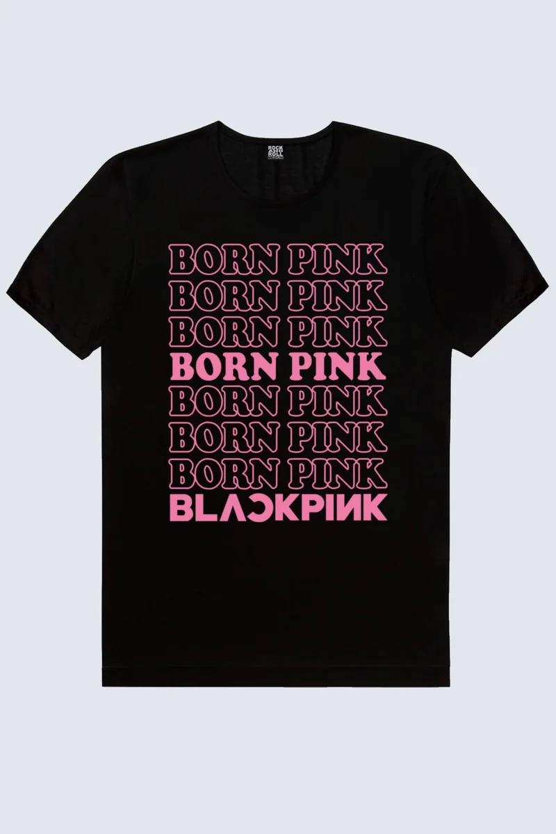 Rock&Roll Pink Dogan Blackpink Black Short Sleeve Women's T-Shirt