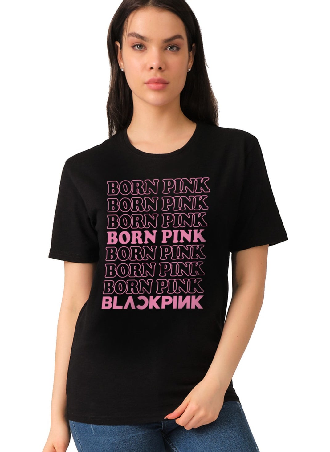 Pink Dogan Blackpink Black Short Sleeve Women's T-Shirt - pzsku/ZBA80C4F252799D54F074Z/45/_/1725790026/c88f63d3-f52c-4ace-aebe-7c79c4416281