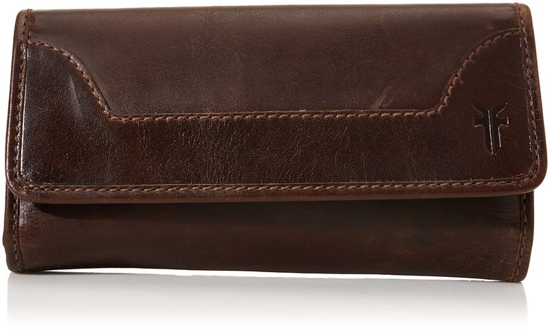 Frye Women's Melissa Wallet, Stylish Design with Holder & Slots, Compact for Purse, Dark Brown, One Size - Image 1