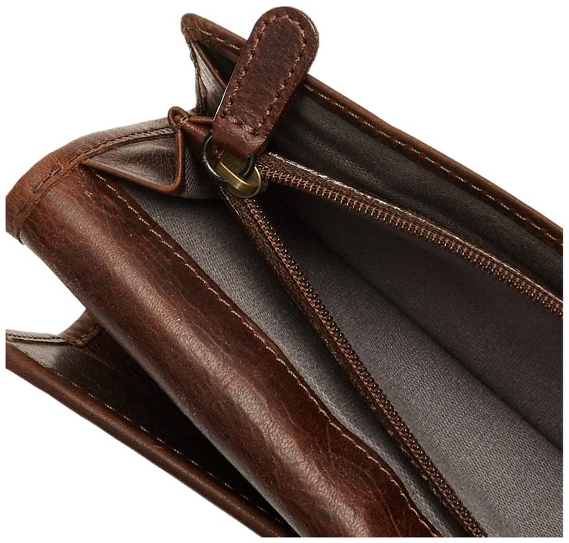 Frye Women's Melissa Wallet, Stylish Design with Holder & Slots, Compact for Purse, Dark Brown, One Size - Image 5