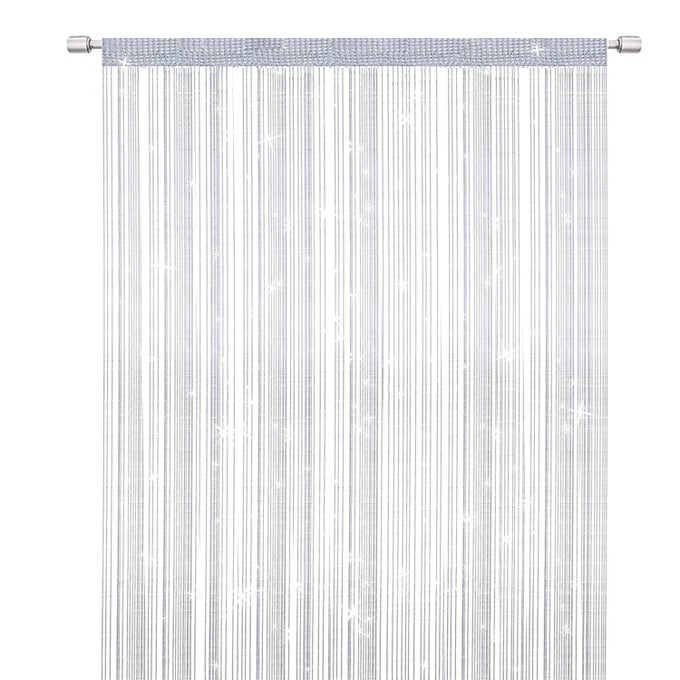 STRING CURTAINS DOOR FLY SCREEN ELEGANT DIVIDER TASSEL CURTAIN FOR HOME DCOR WHITE 100X200CM