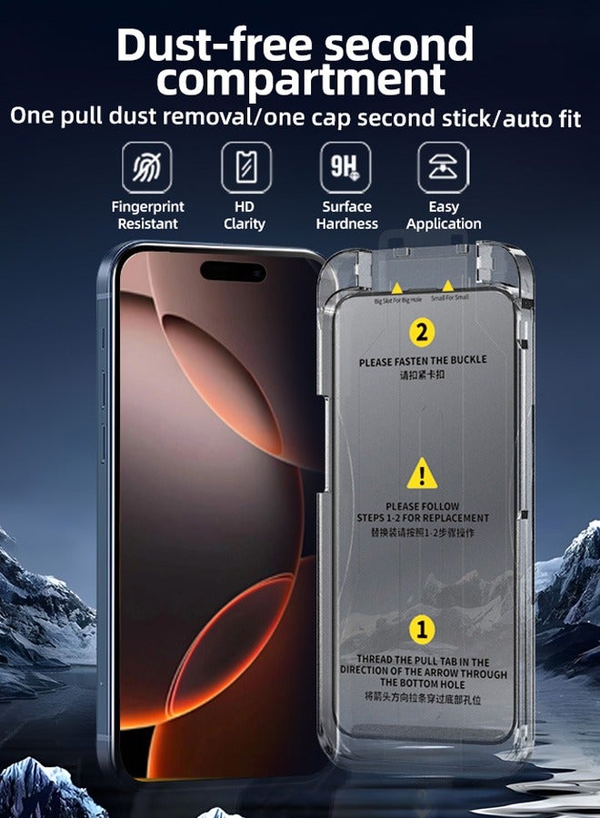 ZENTURA 2 Pack Screen Protector for iPhone 16 6.1-Inch - Anti Spy Private Tempered Glass Film, 360° Full Coverage, 9H Hardness, Bubble-Free, Easy Installation Frame, Auto Dust Removal, Ultimate Privacy Protection - Image 2