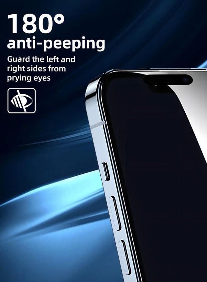 ZENTURA 2 Pack Screen Protector for iPhone 16 6.1-Inch - Anti Spy Private Tempered Glass Film, 360° Full Coverage, 9H Hardness, Bubble-Free, Easy Installation Frame, Auto Dust Removal, Ultimate Privacy Protection - Image 3