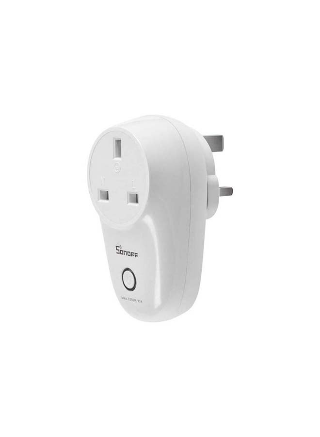 SONOFF S26R2TPG-UK S26 Wi-Fi Smart Plug Wi-Fi Works with APP Alexa Google Assistant SmartThings IFTTT Available Sync Status Share Control and Power on State White - Image 1