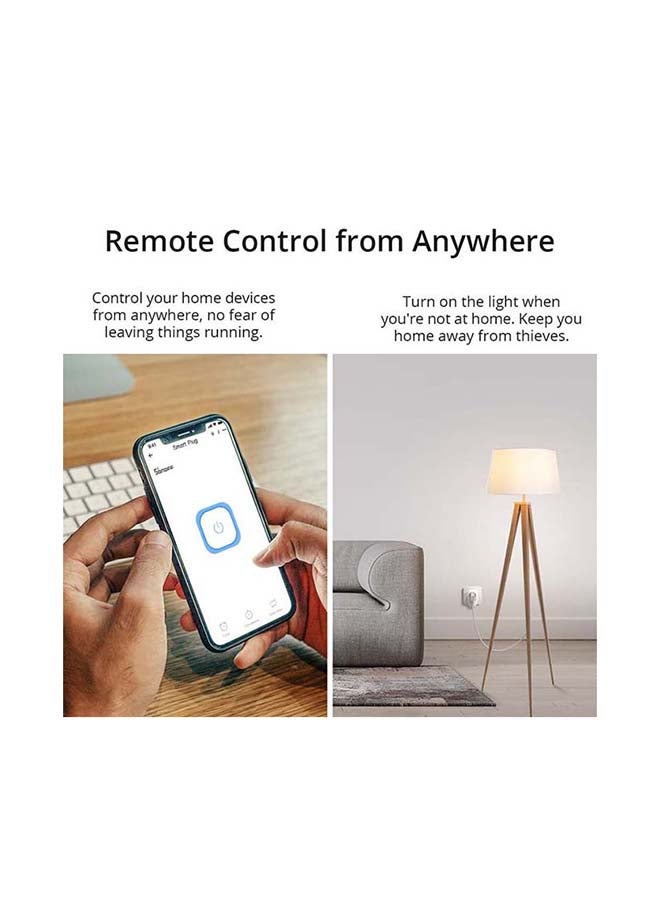 SONOFF S26R2TPG-UK S26 Wi-Fi Smart Plug Wi-Fi Works with APP Alexa Google Assistant SmartThings IFTTT Available Sync Status Share Control and Power on State White - Image 5