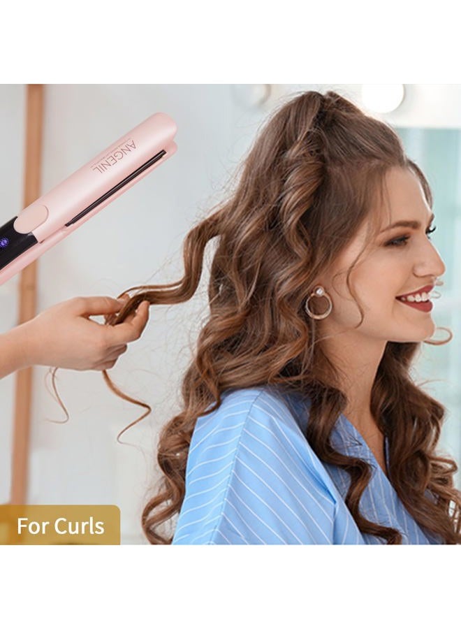 ANGENIL Hair Straightener 2.5 cm, Ceramic Titanium Ion Straightening Curling and Straightening, Dual Tension Straightener and Curling Iron 2 in 1, 160-230 °C Hair Straightener, with Heat-resistant - Image 4