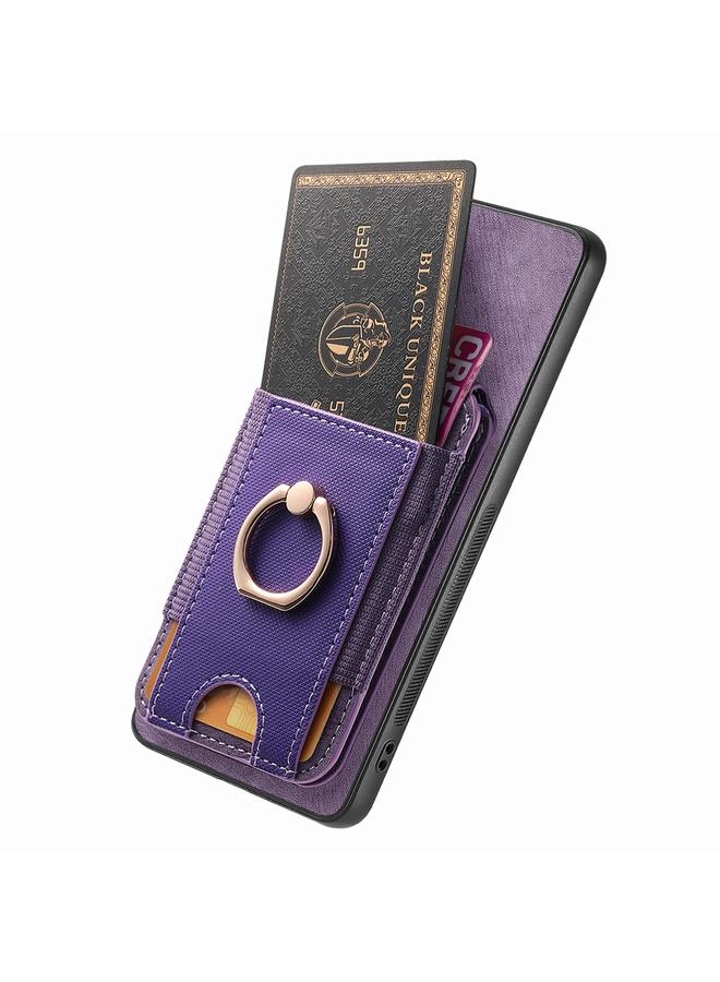 اس-توب جراب هاتف OPPO Reno10 Pro Global Retro قابل للتقسيم مع حامل مغناطيسي وحقيبة بطاقات جلدية - Image 3