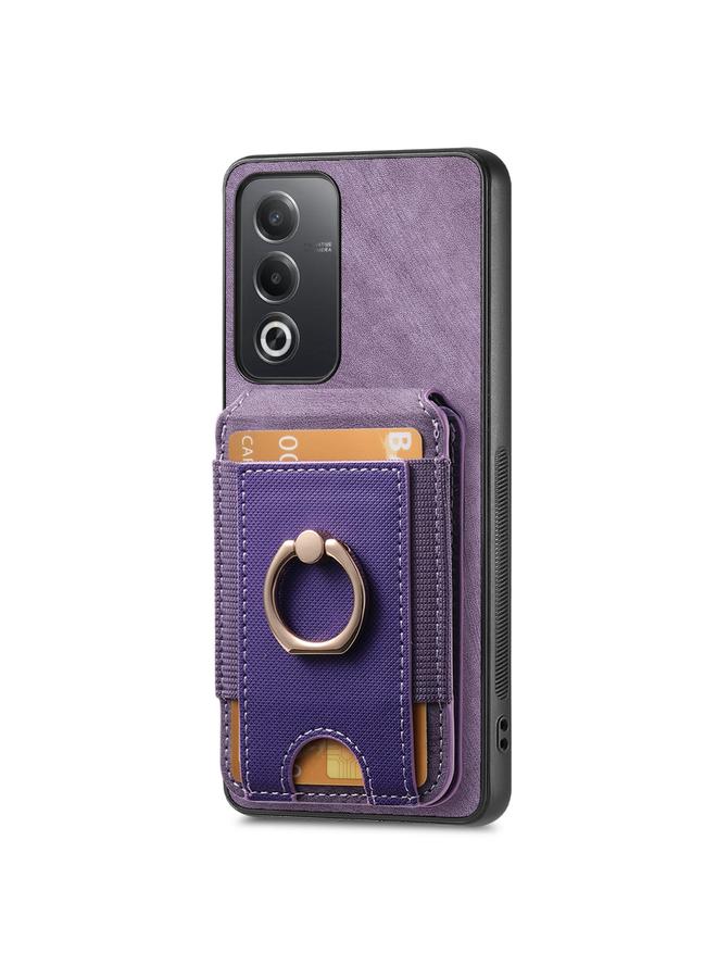 اس-توب جراب هاتف OPPO Reno10 Pro Global Retro قابل للتقسيم مع حامل مغناطيسي وحقيبة بطاقات جلدية - Image 2