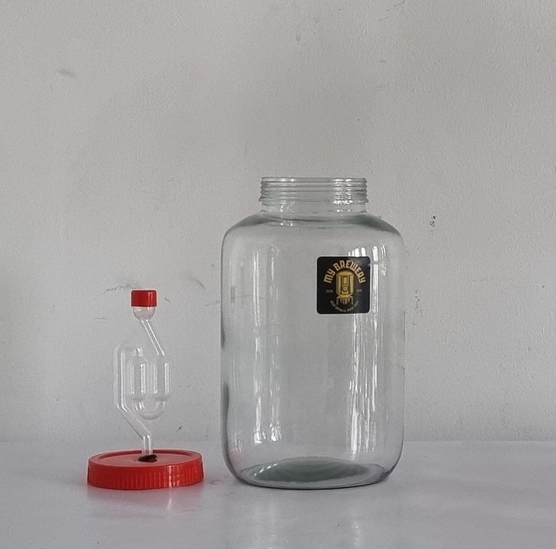 MyBrewery MyBrewery 3000ml Glass Fermenter with Airlock and Grommet AIRTIGHT for fermentation 3 Litre  - Image 2