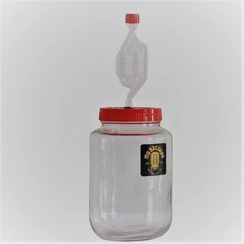 MyBrewery MyBrewery 3000ml Glass Fermenter with Airlock and Grommet AIRTIGHT for fermentation 3 Litre  - Image 1
