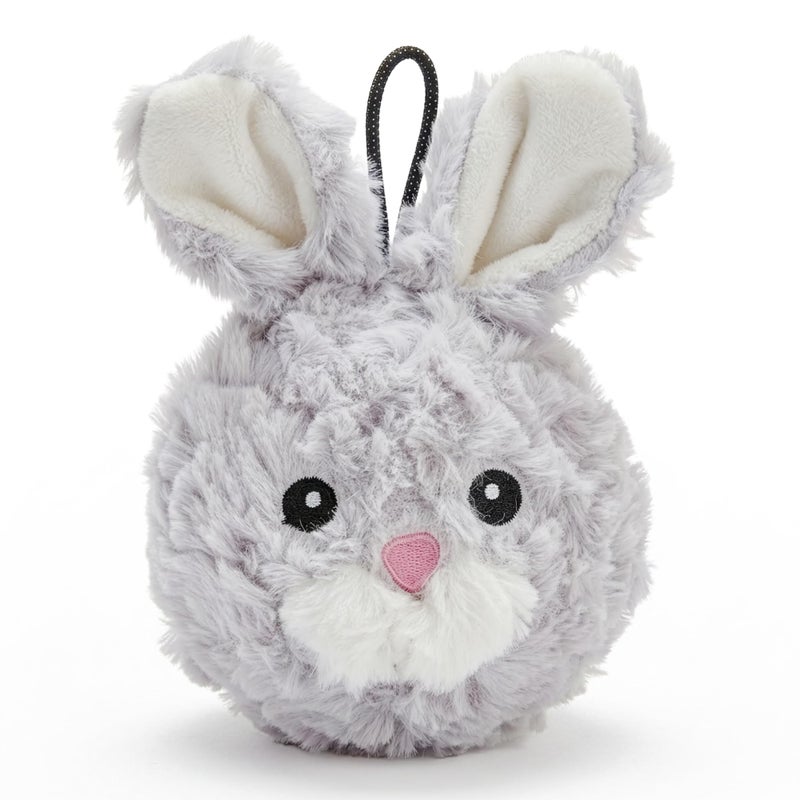 Pet Lou 4 Inch Squeaky Rabbit Dog Plush Toy StuffingFree Soft Plush Durable Bouncy Squeaker Ball Floats in Water for Small Medium Dogs - Image 2