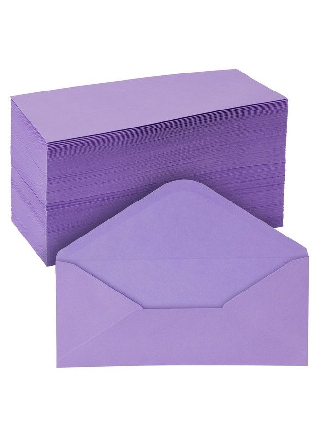 Sustainable Greetings 200Pack 10 Purple Envelopes Bulk With Gummed Seal And Vflap For Invitations Mailing Business Letters Checks Greeting Cards Holidays Notes And Photos (4 1 8 X 9 1 2 In) - Image 1