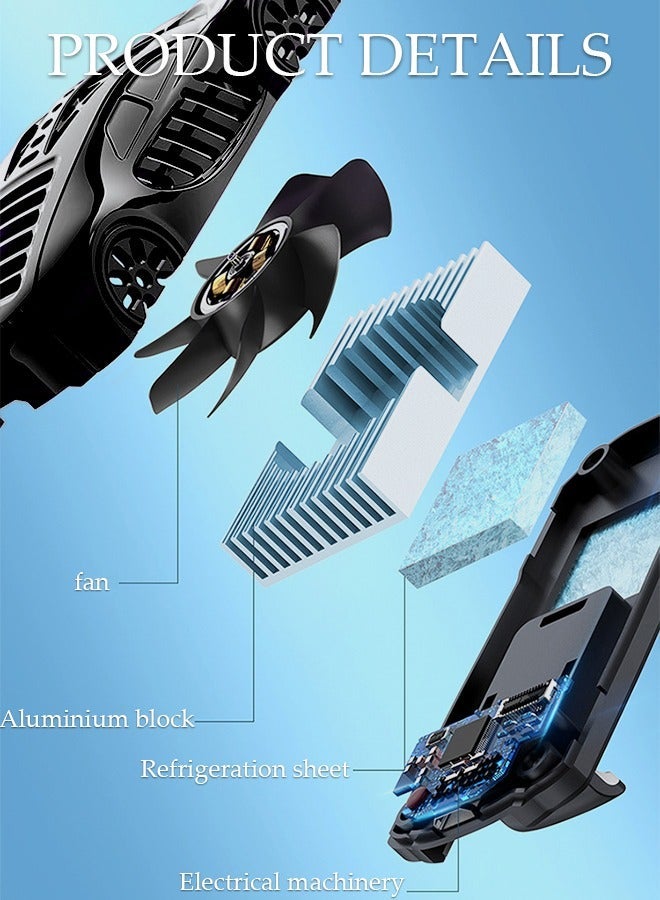 DUNISO Phone Cooler for Live Streaming and Gaming, Fast Phone Cooling Fan with Universal Clamp, Low Noice Cellphone Radiator for Mobile Gaming TikTok Live Strea, Fit All Types of iPhone Android Smartphones - Image 2