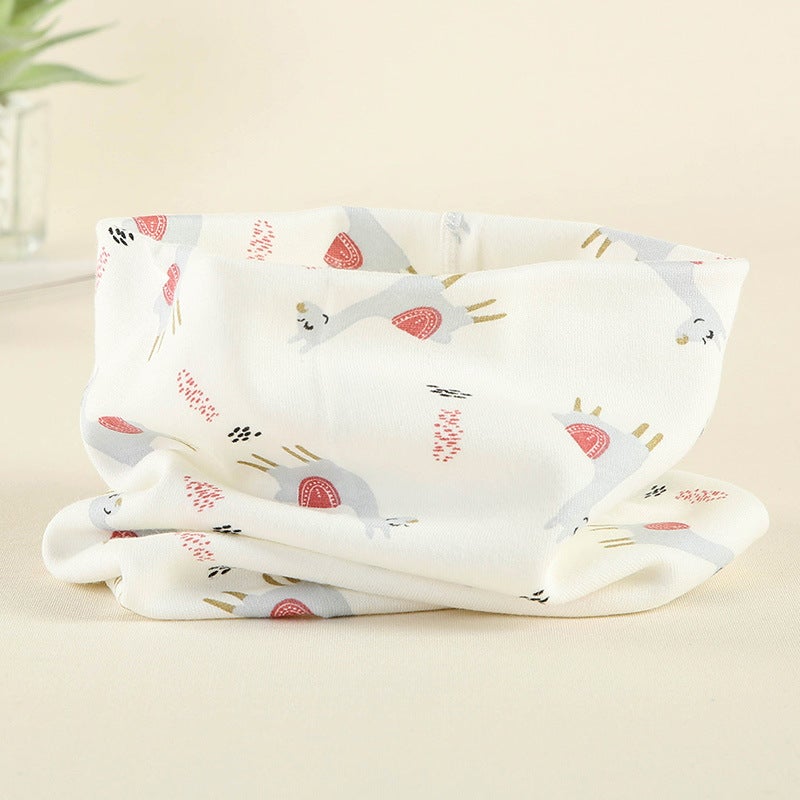 Winter Warm Fleece Scarf, Kids Cartoon Print Neck Warmer Full printed pony 