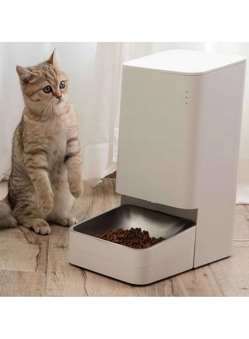 Xiaomi Xiaomi Smart Pet Food Feeder 3.6L – Automatic Pet Feeder with App Control, 24/7 Fresh Food Supply, Moisture-Resistant Storage, Stainless Steel Bowl, Backup Battery, and Smart Scheduling – White  - Image 4