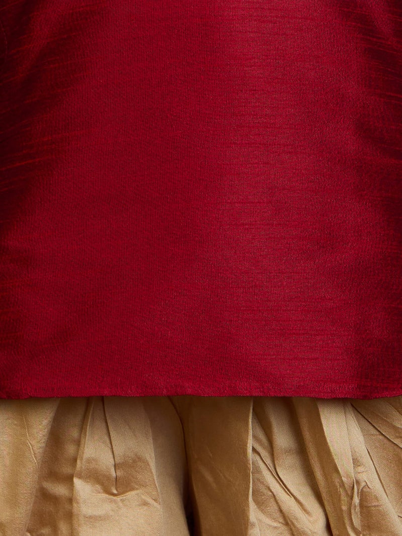 JBN Creation Vastramay Boys Pathani Style Kurta Cowl Patiala Dhoti Set for Onam - Traditional Ethnic Wear - Image 5